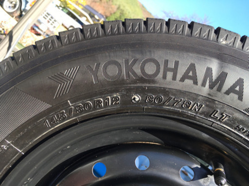 お取引中★★ホイール付　145/80-12 6PR 中古4本セット★★松本市より