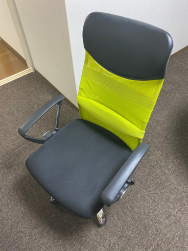 アイリス　ハイバックチェア　グリーン美品