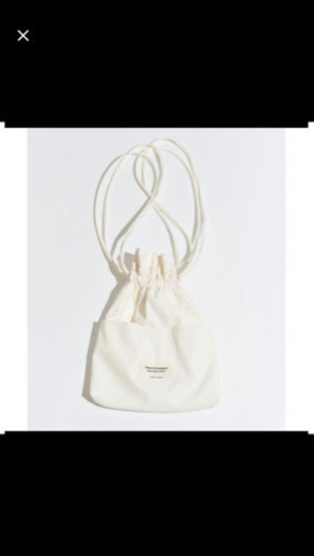 ビューティフルピープル　巾着バック　白 beautiful people