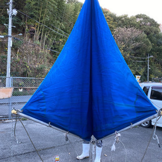 スパンカー　船　ボート　漁船　流し釣り　帆の画像