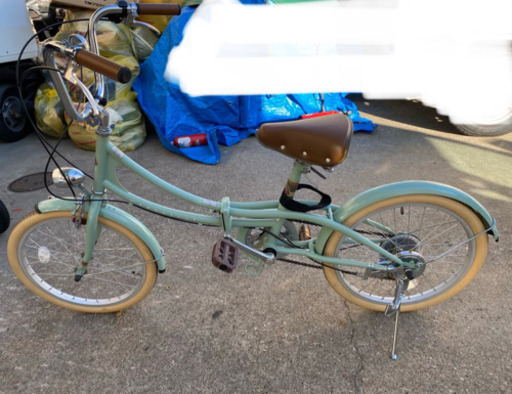 値下げ☆1109 TOPONE　クラシカル　折り畳み自転車 FLM206-AK3WーGGR　グレイッシュグリーン