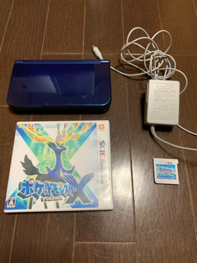3DS LL メタリックブルー ポケモンソフト2つ付き！