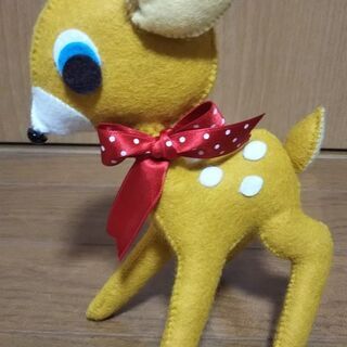 フェルトのバンビとうさぎ（ハンドメイド）の画像