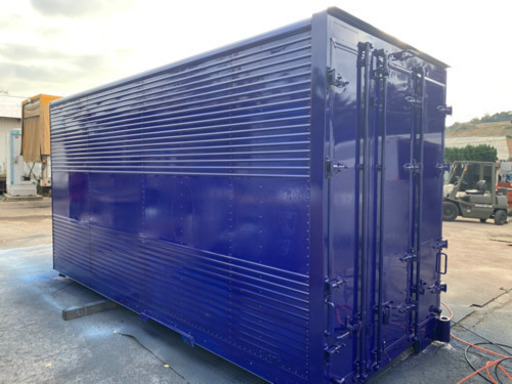 No.433 2ｔ車 ロング アルミ箱 バイク倉庫 トラックコンテナ コメ保管庫 物置 DIY