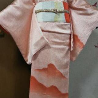 👘　正絹　総絞り　付下げ　★柳絞り