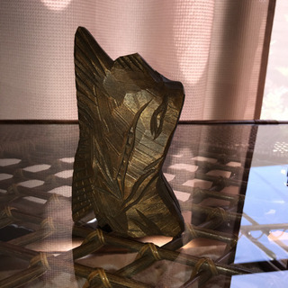 井波本木彫り　アンティーク置き物　3つの画像