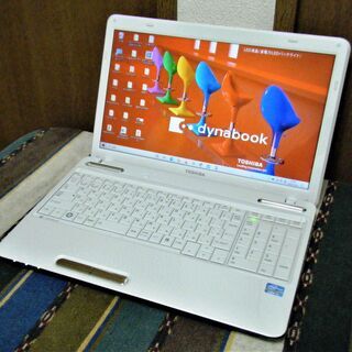 💖良品/15.6型♪/高性能🆙Core i5(ターボ)/大容量！HDD500GB/快適♪メモリ8GB/Microsoft Office 2016(2019同等機能)📔✎/DVDRW(コピー可)💿/SDカードスロット♪/HDMI📺/すぐ繋がるWi-Fi📶/すぐ使えるWindows10♪/点検整備清掃済み😊/ TOSHIBA dynabook リュクスホワイト💗 の画像