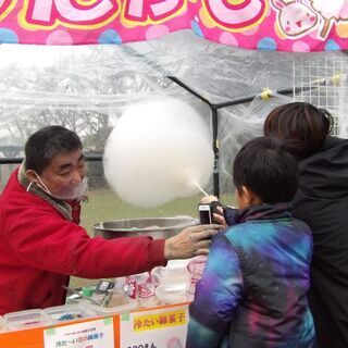 盛況の内に終了しました　ジャンボ綿菓子 in 京成バラ園  ジャ...