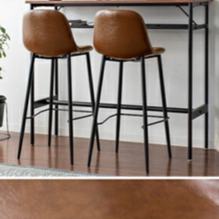 新品未使用】ダイニングテーブルセット ハイテーブルハイチェア 2人用