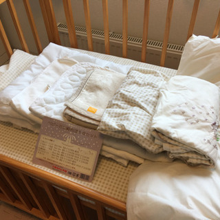 ミニサイズベビーベッド　布団フルセット　大和屋の画像