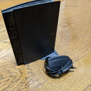 受付終了 ELECOM 無線Wi-Fiルーター(LANケーブル付)の画像