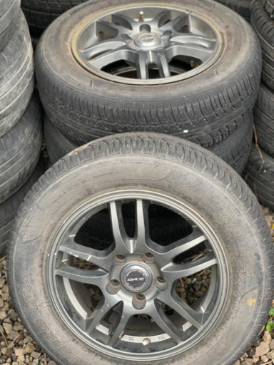 社外アルミホイールタイヤ付き4本セットです‼️