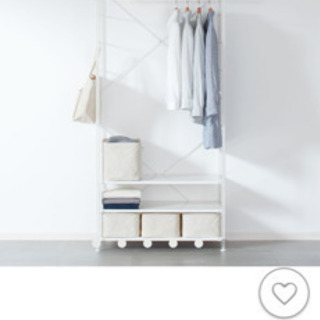 取りに来てくれる方歓迎　無印良品 MUJI スチールユニットシェルフ ワードローブセット 引き出し付きの画像