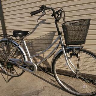 26インチ ベーシック自転車 シルバー