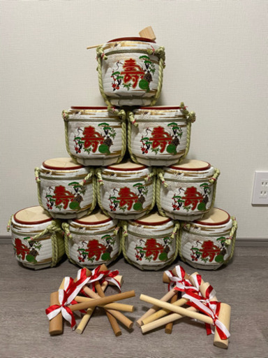 ミニ鏡開きセット　こも樽　10個