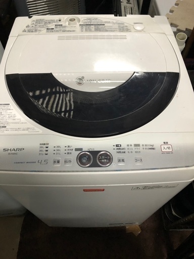 シャープ　4.5kg  洗濯機　2013年製