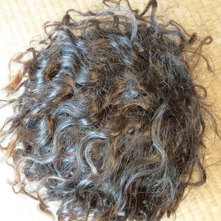 【中古】部分ウイッグ　ウェーブヘアー　茶色の画像