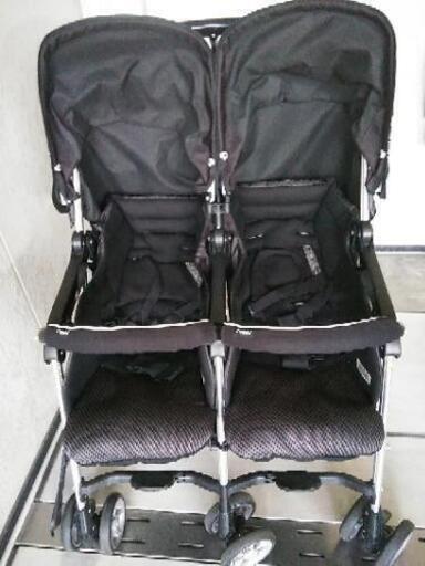 コンビ　ツインスピン GC　ブラック（BK）双子用/２人乗りベビーカー