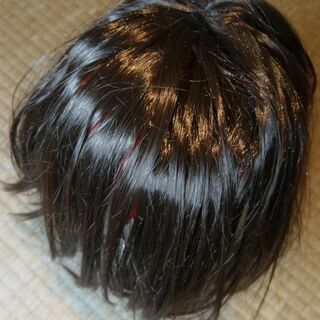 【中古】部分ウイッグ　ストレートヘアー　茶色の画像