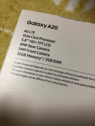 SIMフリー スマホ GALAXY A20 レッド　超美品