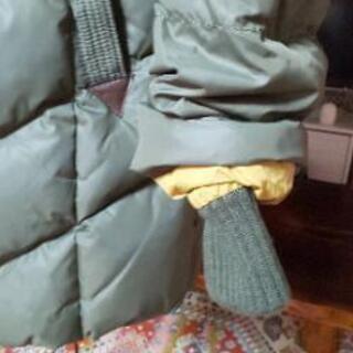 ダウン&フェザーグリーンコートの画像