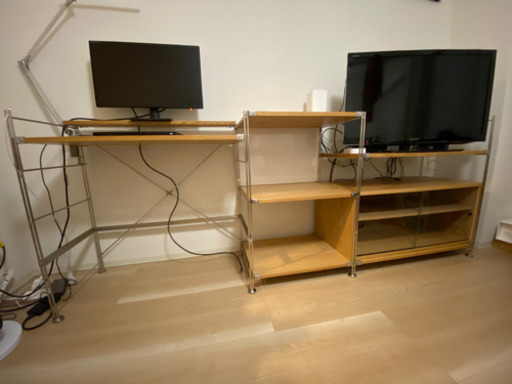 無印良品のユニットシェルフ　オーク材