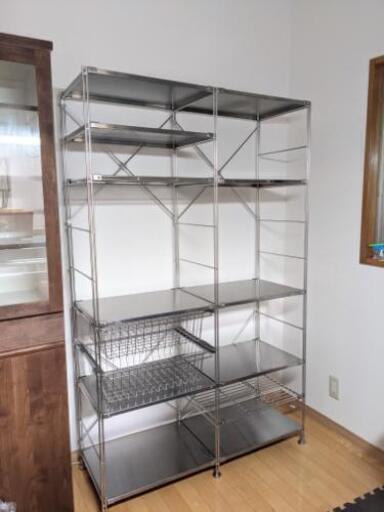 破格♡無印良品　ステンレスユニットシェルフ