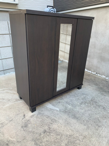 値下げ、美品ミラー付きシューズボックス、配送可