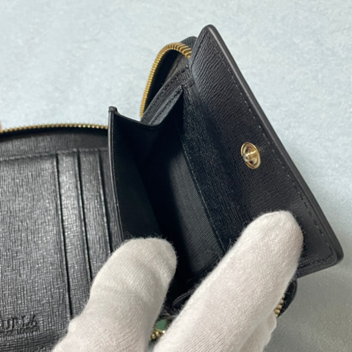 【引渡者決定】美品☆FURLA フルラ 二つ折り財布 黒 BLACK ミニウォレット