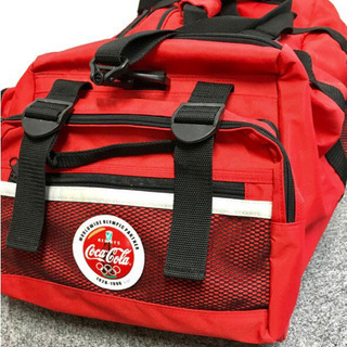 Coca-Cola Sports Bag ｜ Nagano Olympics CocaCola ｜ Boston Bag Carry Bag With Caster　　　コカコーラスポーツバッグ｜長野オリンピックCocaCola｜ボストンバッグキャリーバッグキャスター付きの画像