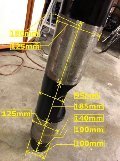 ユンボ　油圧ブレーカー　長さ1110ｍｍ 巾125mm ★コマツ　コベルコ　日立　JCB キャタピラ　ジャクテイ　アタッチメント