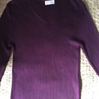 ボルド－色のシルクニット