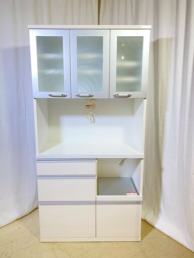 レンジボード 高橋木工所 白 収納棚 キッチン収納 食器棚 中古品