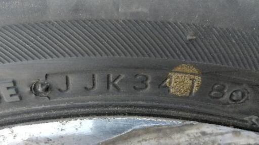 夏タイヤ　14インチ　165/55/Ｒ14　2018年製　　アルミ　ホイール付き　4本　ブリジストン