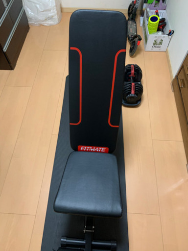 チンニングバー、ベンチ、可変式ダンベル24kg x2