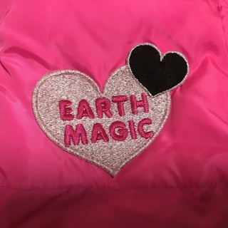 EARTHMAGICアースマジック　ダウンベストパーカー150センチの画像