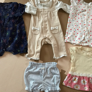 夏物ベビー服 60-70 抱っこ紐のコーナーカバー ガーゼ まとめ売り！の画像