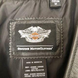 ハーレーダビッドソン　レザーベストの画像