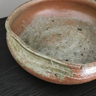 信楽焼　緋色　鉢　菓子器　筆洗い　#値下げの画像