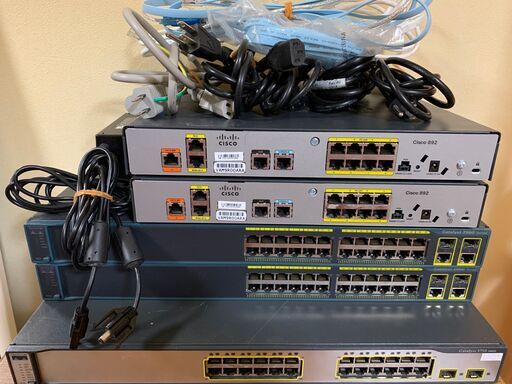 CCNA合格セット（※Cisco機器5台、LANケーブル6本、参考書5冊）