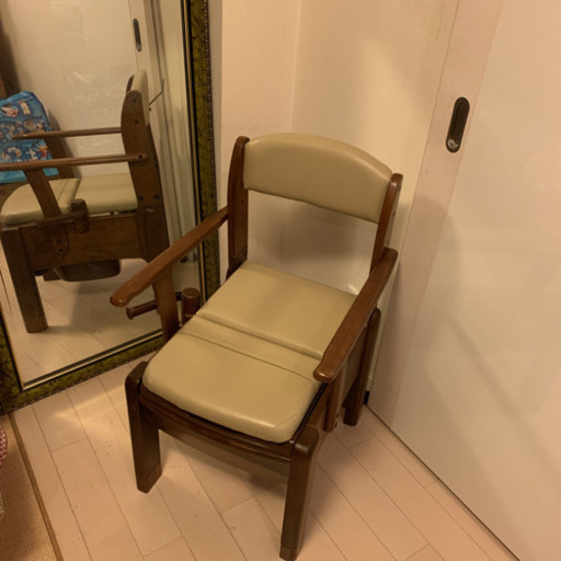 介護　家具調ポータブルトイレ　おまけ付き