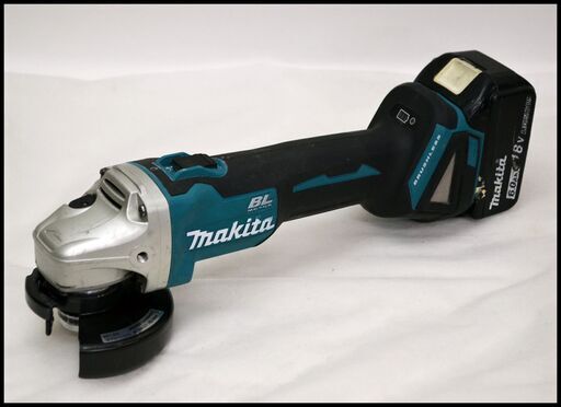中古 マキタ 100mm 18V 充電式ディスクグラインダ GA404DN 本体 + 6.0Ah バッテリー付き GA404DZN BL1860B