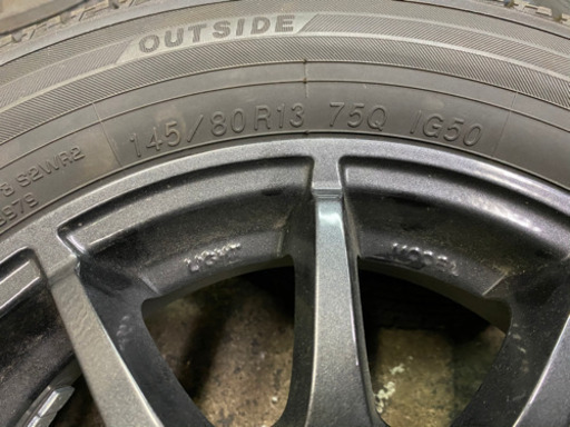 145/80R13 極上スタッドレスタイヤ+ホイール4本セット・軽四用