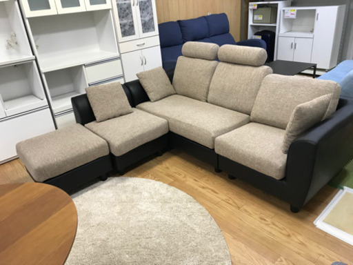 【リサイクルサービス八光　田上店　配達・設置OK】3人掛けカウチソファー