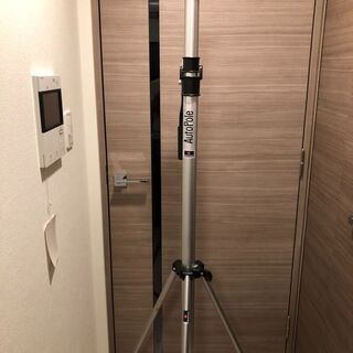 値下げ【特価】オートポール シルバー ベース付きセット
