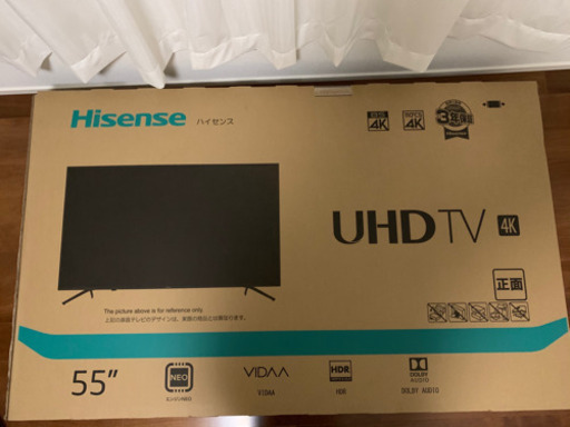 【新品未開封】ハイセンス　55型テレビ　55e6000 メーカー3年保証