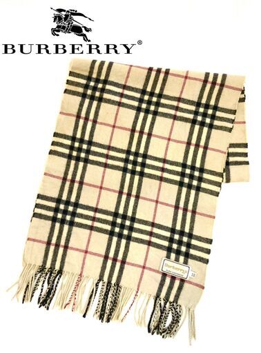 BURBERRYS　バーバリー　カシミア100％マフラー➂