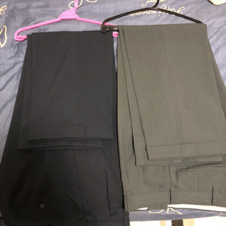 吸水速乾ビジネススラックス　グレー、ネイビー二本セットの画像