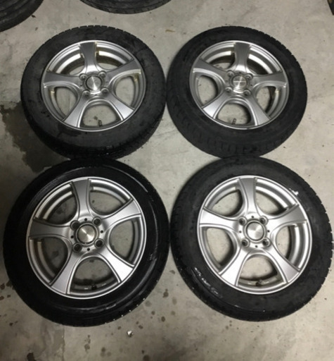 社外14インチ アルミホイール 155/65R14 スタッドレスタイヤ 4本セット