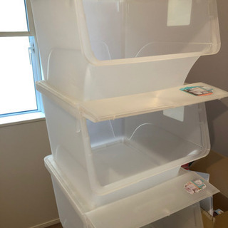 無料！透明収納ケース×3